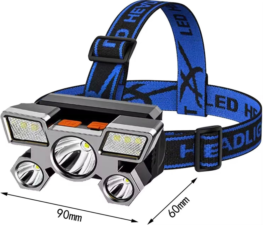 Czołówka LED 230° z czujnikiem ruchu – Super Jasna, USB, Wodoodporna